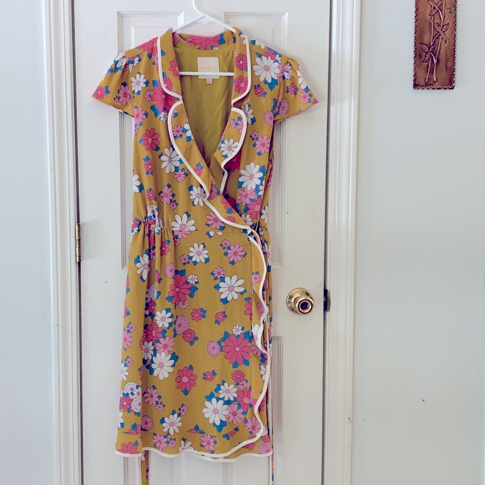 Daytime Dapper Dandelion ModCloth Wrap Dress